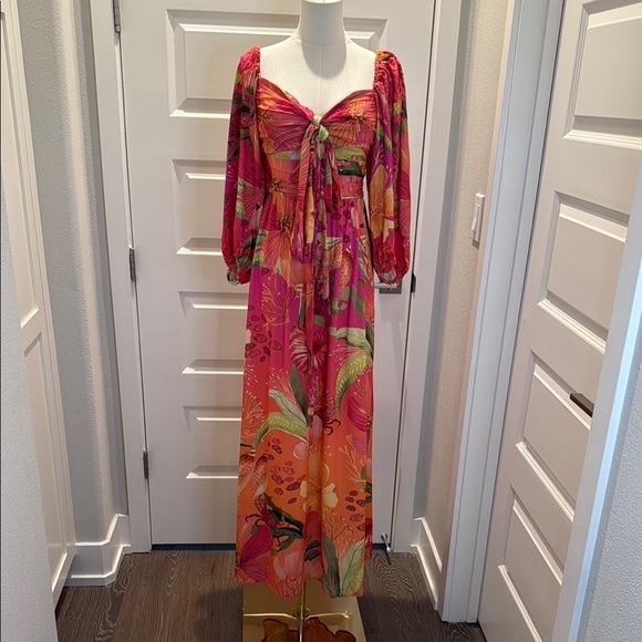 FARM Rio Maralina Long Dress Size S - Picture 4 of 8